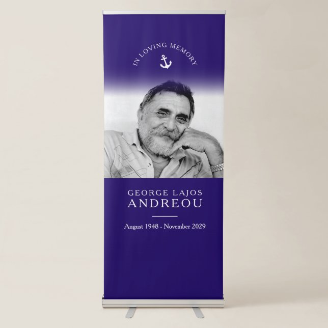 Funeral in loving memory photo banner (Front)