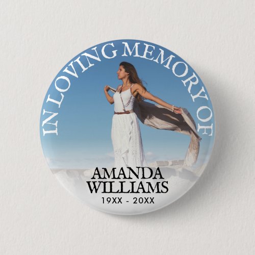 Funeral In Loving Memory Photo Button