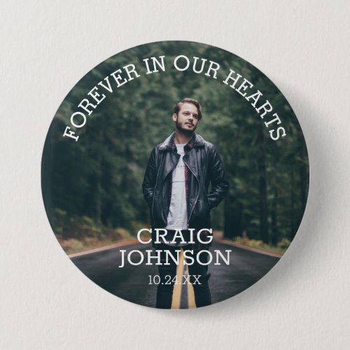 Funeral In Loving Memory | Photo Button Funeral In Loving Memory Photo Button