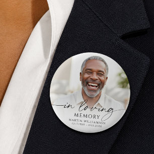 Funeral In Loving Memory Photo Button