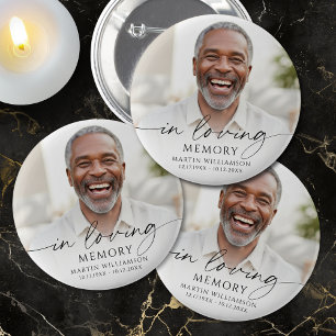 Funeral In Loving Memory Photo Button