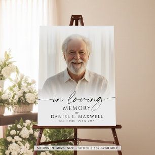Funeral In Loving Memory Photo Welcome Sign
