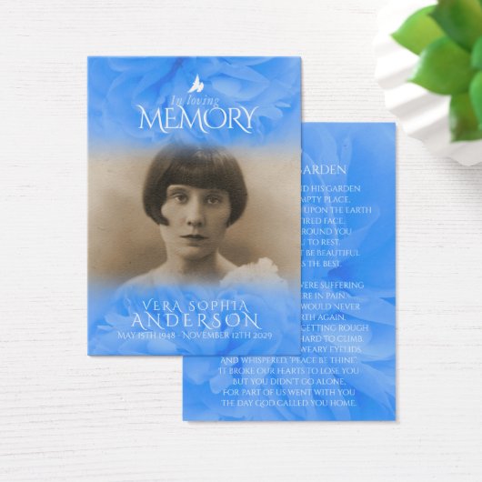 Funeral in loving memory prayer / poem card (Desk)