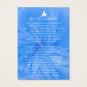 Funeral in loving memory prayer / poem card (Back)