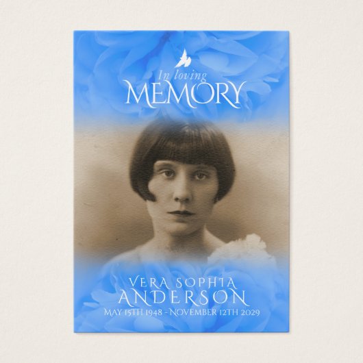 Funeral in loving memory prayer / poem card (Front)