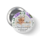 Funeral In Loving Memory Purple Floral Photo