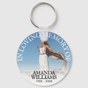Funeral In Loving Memory Remembrance Photo Keychain