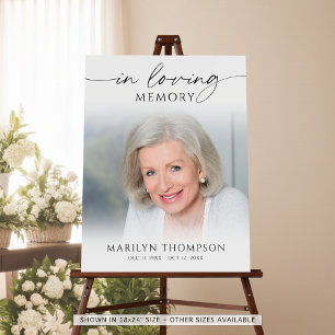 Funeral In Lovng Memory Photo Welcome Sign