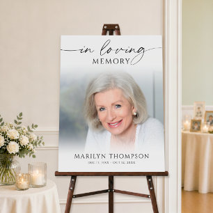 Funeral In Lovng Memory Photo Welcome Sign