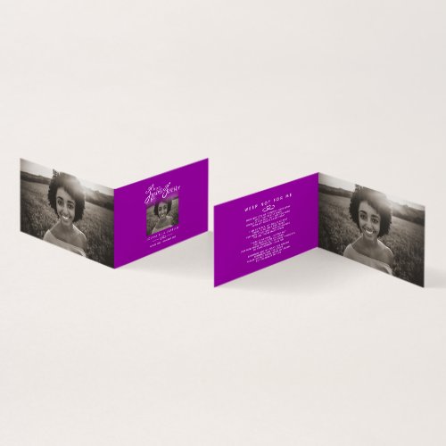 Funeral in our hearts forever mauve poem card