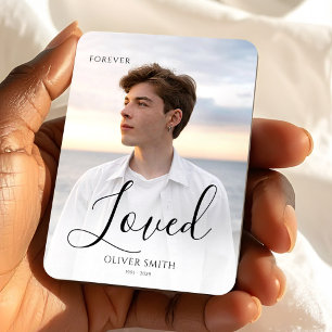 Funeral Keepsake, Memorial Gift Son, Photo Custom Magnet
