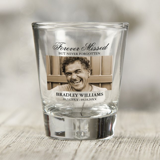 Funeral Keepsake Memorial Photo Shot Glass (Creator Uploaded)