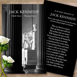 Funeral Lincoln Memorial Prayer Sympathy Cards