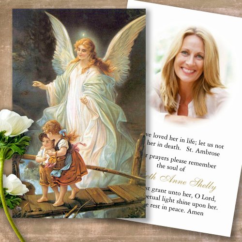 Funeral Loss Angel Memorial Prayer Sympathy Cards