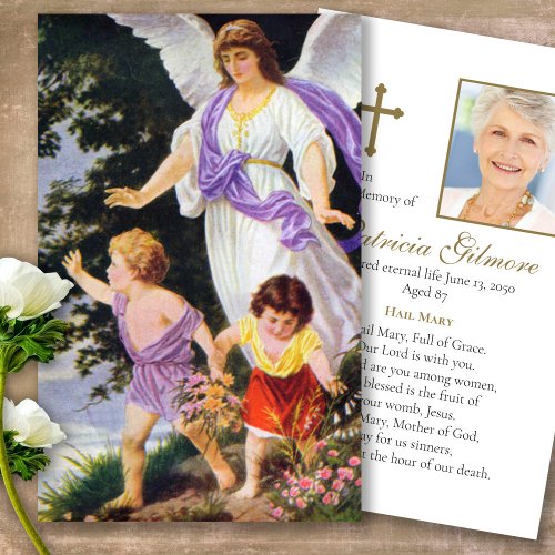 Funeral Loss Catholic Angel Prayer Sympathy Cards