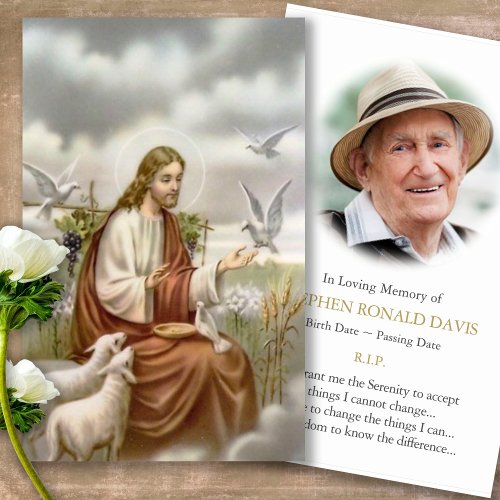 Funeral Loss Doves Memorial Prayer Sympathy Cards