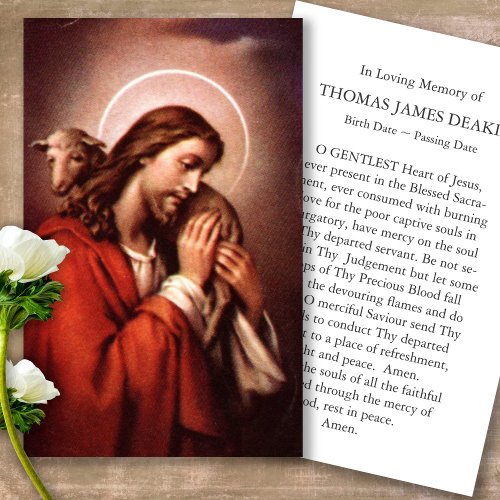 Funeral Loss Good Shepherd Prayer Sympathy Cards