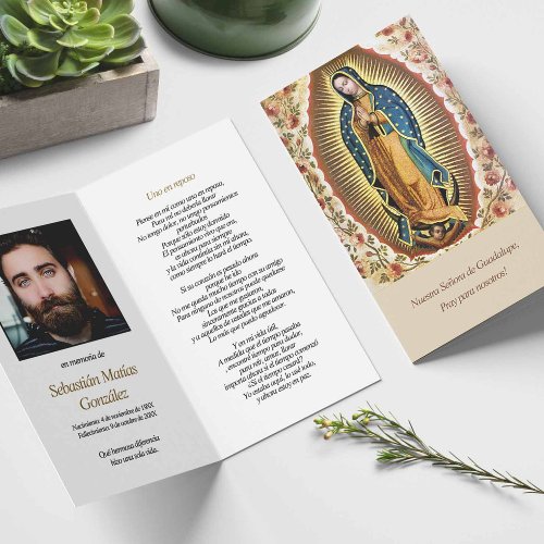 Funeral Loss Guadalupe Prayer Sympathy Cards