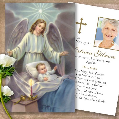Funeral Loss Guardian Angel Prayer Sympathy Cards