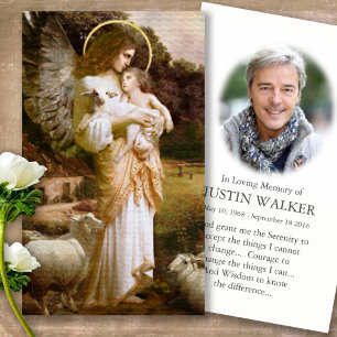 Funeral Loss Guardian Angel Prayer Sympathy Cards