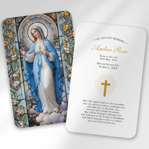 Funeral Loss Hail Mary Prayer Sympathy Card