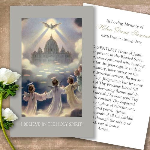 Funeral Loss Holy Spirit Prayer Sympathy Cards