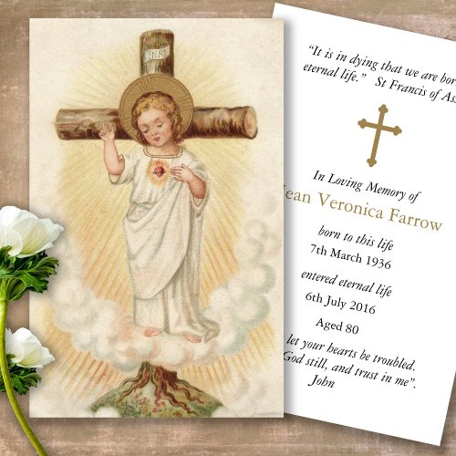 Funeral Loss Jesus Eternity Prayer Sympathy Cards
