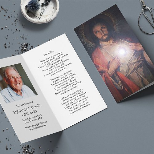 Funeral Loss Jesus Heart Prayer Sympathy Cards