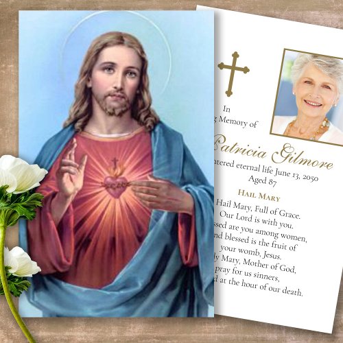 Funeral Loss Loving Jesus Prayer Sympathy Cards