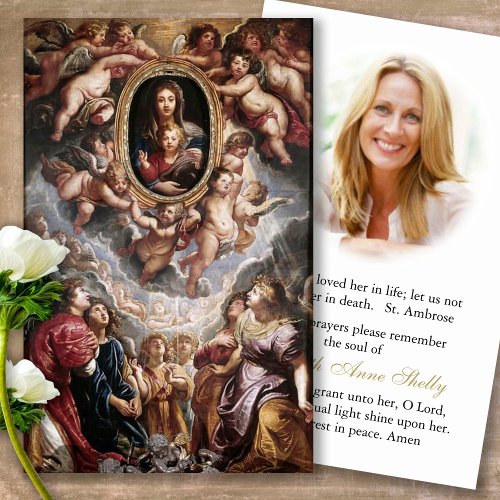 Funeral Loss Madonna Angels Prayer Sympathy Cards