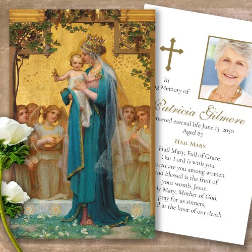 Funeral Loss Madonna  Child Prayer Sympathy Cards