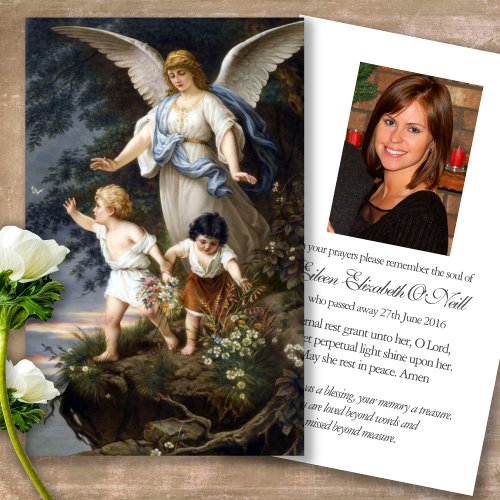 Funeral Loss Memorial Angel Prayer Sympathy Cards
