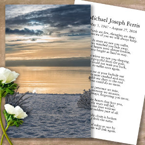 Funeral Loss Seascape Prayer Sympathy Cards