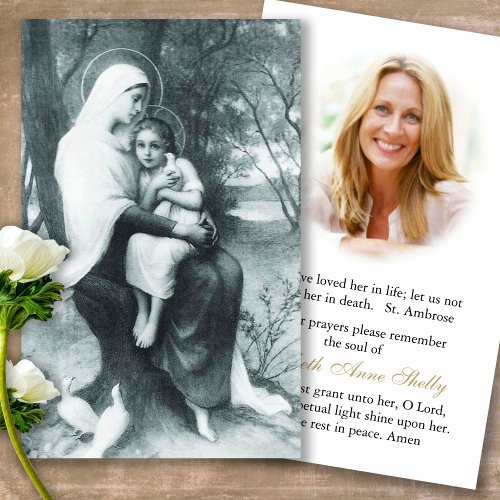 Funeral Loss St Anne  Mary Prayer Sympathy Cards