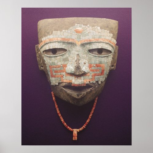 Funeral mask from Teotihuacan Poster