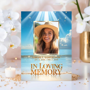 Funeral Mass Service Prayer Thank You Photo Beach