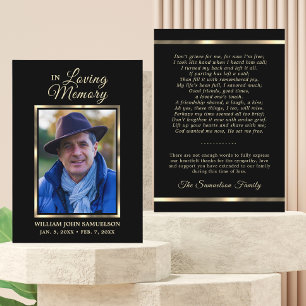 Funeral Mass Service Prayer Thank You Photo Business Card