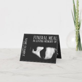 Funeral Meal Card - A sleeping face in half shadow