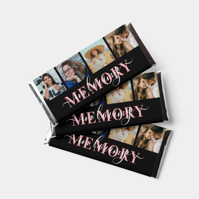 Funeral Memoral In Loving Memory Photo Collage Hershey Bar Favors (Front)