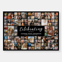 Funeral Photo Display Set Memorial Poster Heart Collage Template Celebration  of Life Decorations Ideas Funeral Welcome Signs 