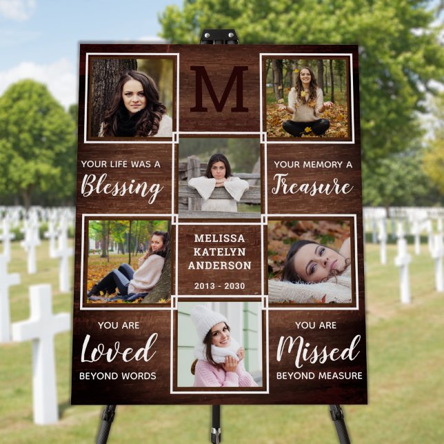 Funeral Memorial 6 Photos Celebration of Life  Foam Board (Creator Uploaded)