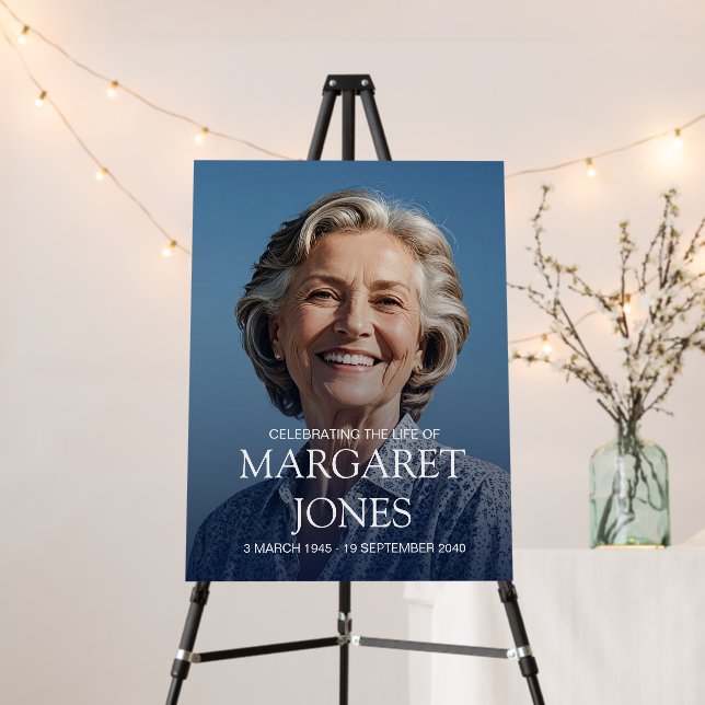 Funeral Memorial A Celebration Of Life  Foam Board (In Situ (Stand))