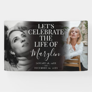 Funeral Memorial Before & After Photo Banner