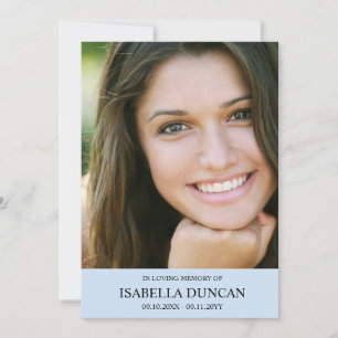 Funeral Memorial Blue In loving memory Photo