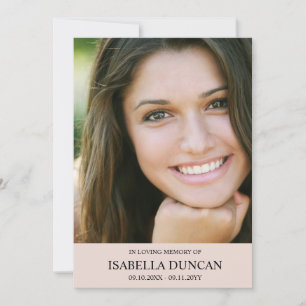 Funeral Memorial   Blush   In loving memory Photo