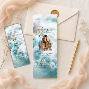 Funeral Memorial Bookmark Photo Favor Mini Business Card