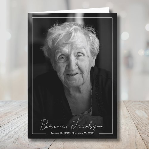 Funeral Memorial Celebration Of Life Program