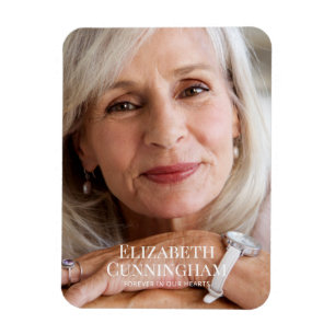 Funeral Memorial Classic Simple Photo Card Magnet