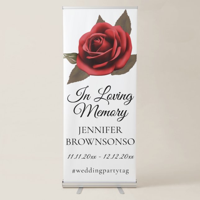 Funeral Memorial Custom Photo Loving Memory Retractable Banner (Front)