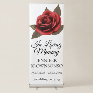 Funeral Memorial Custom Photo Loving Memory Retractable Banner